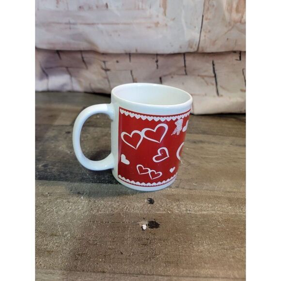 Ceramic heart valentines day mug decor - Picture 4 of 5